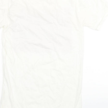 Womens UK Size S Gildan White Basic T-Shirt