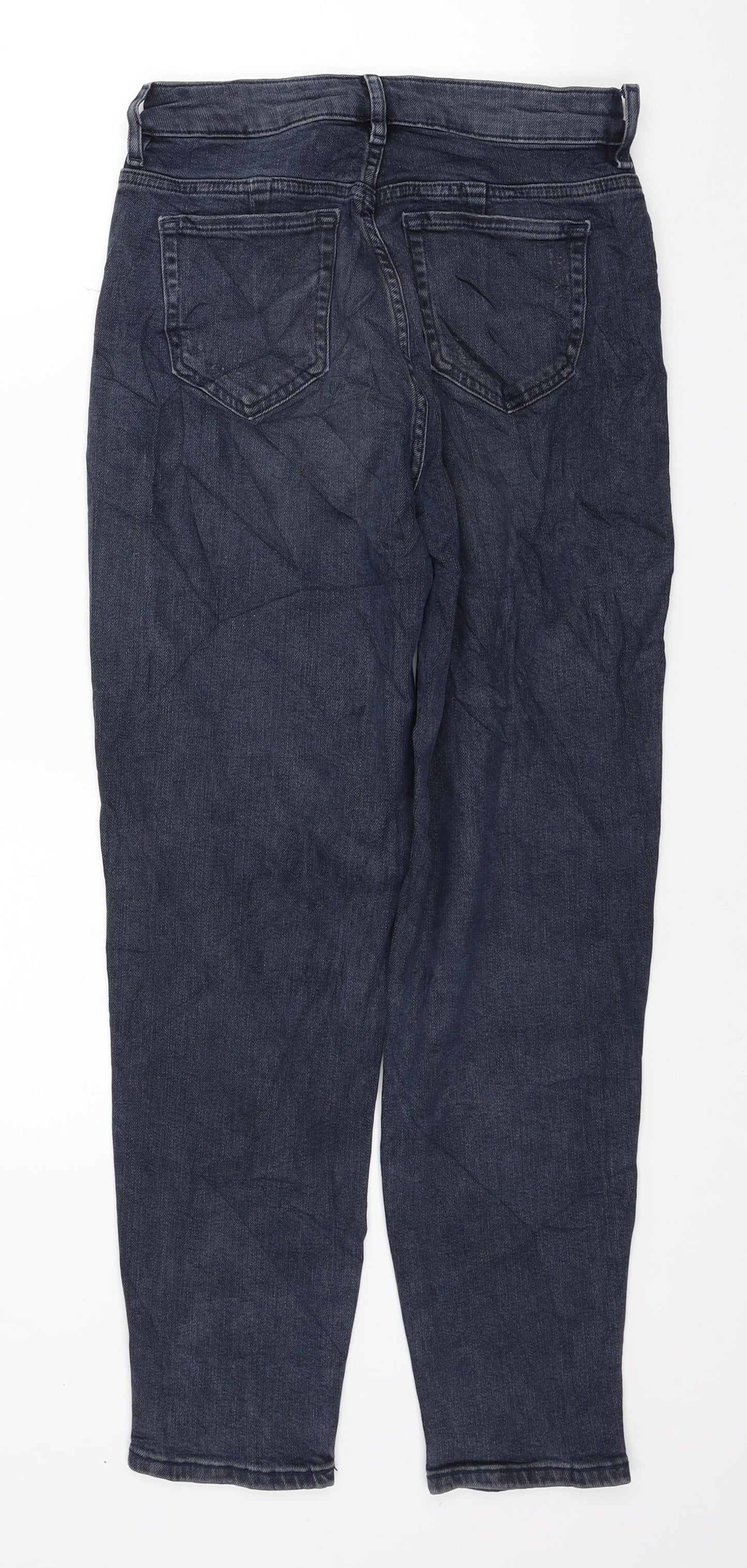 Womens UK Size 8 Marks and Spencer Regular Fit Mom Blue Jeans