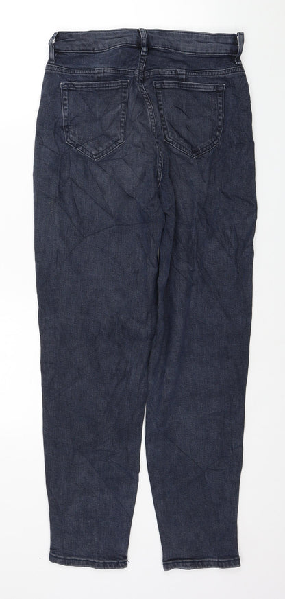 Womens UK Size 8 Marks and Spencer Regular Fit Mom Blue Jeans