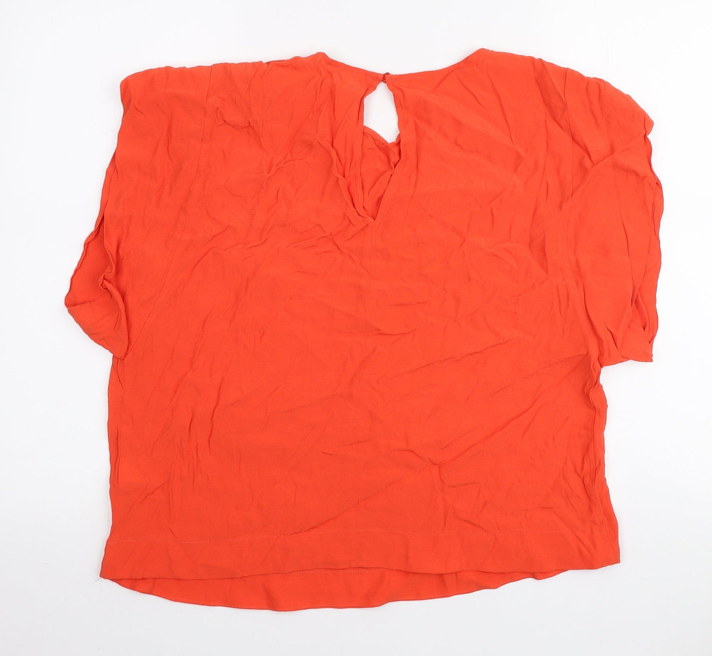 Womens UK Size 14 River Island Orange Basic T-Shirt