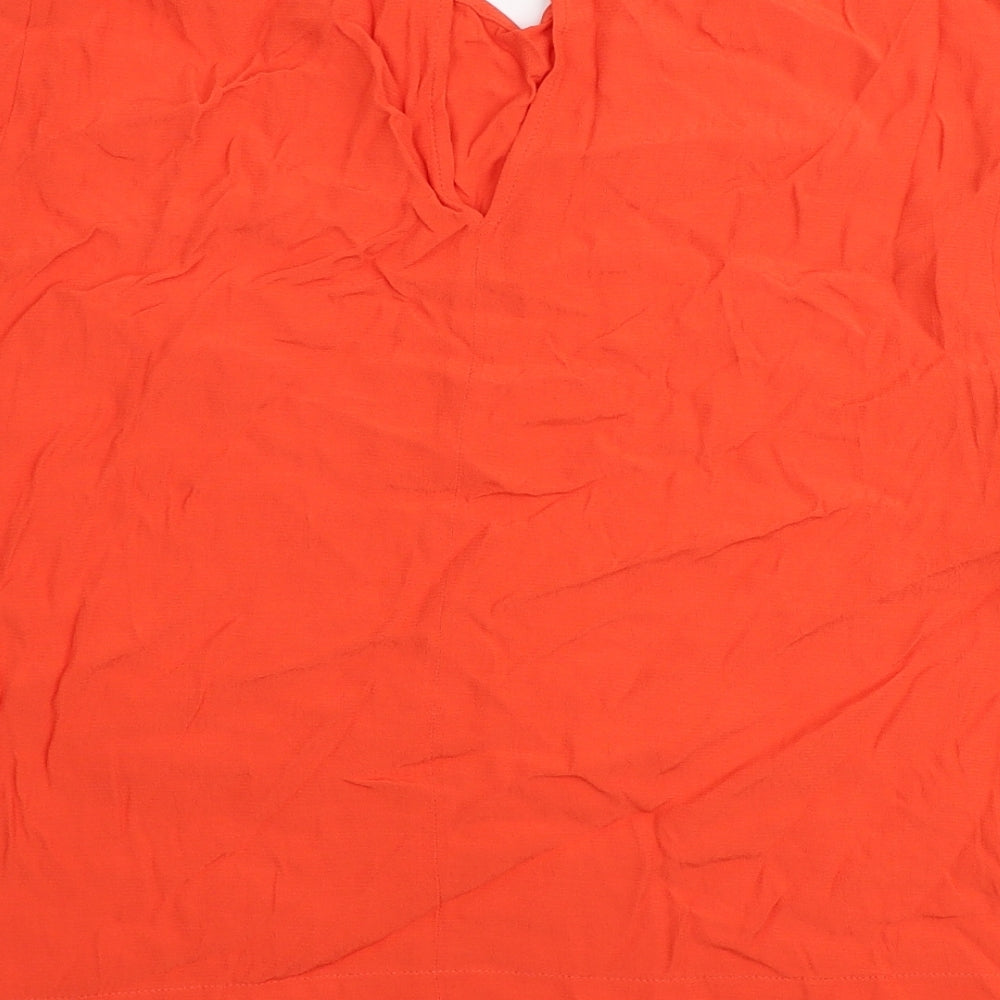 Womens UK Size 14 River Island Orange Basic T-Shirt