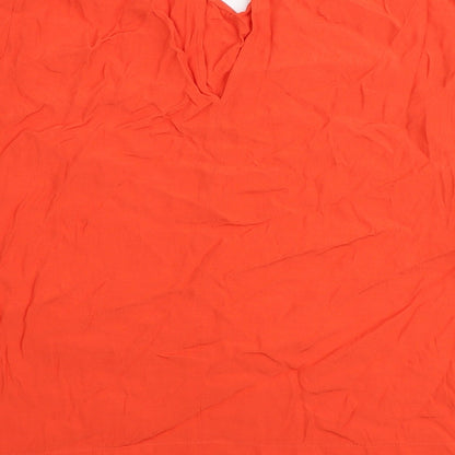Womens UK Size 14 River Island Orange Basic T-Shirt