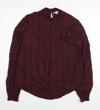 Womens UK Size 10 H&M Purple Basic Blouse