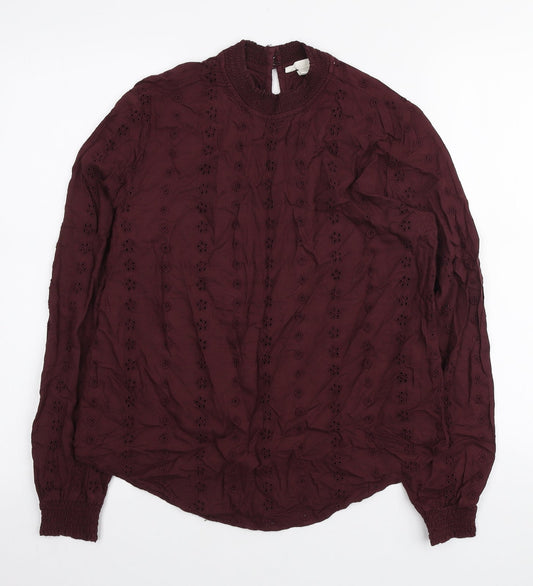 Womens UK Size 10 H&M Purple Basic Blouse