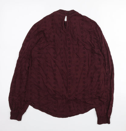 Womens UK Size 10 H&M Purple Basic Blouse