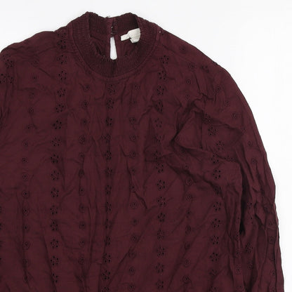 Womens UK Size 10 H&M Purple Basic Blouse