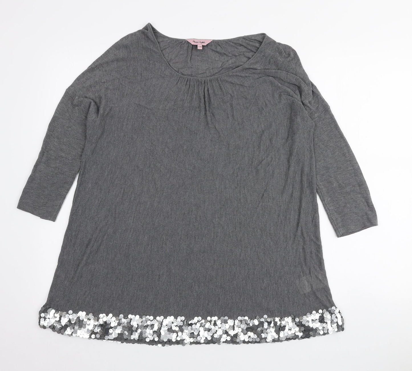 Womens UK Size S Phase Eight Grey Basic Blouse