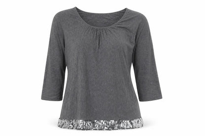 Womens UK Size S Phase Eight Grey Basic Blouse