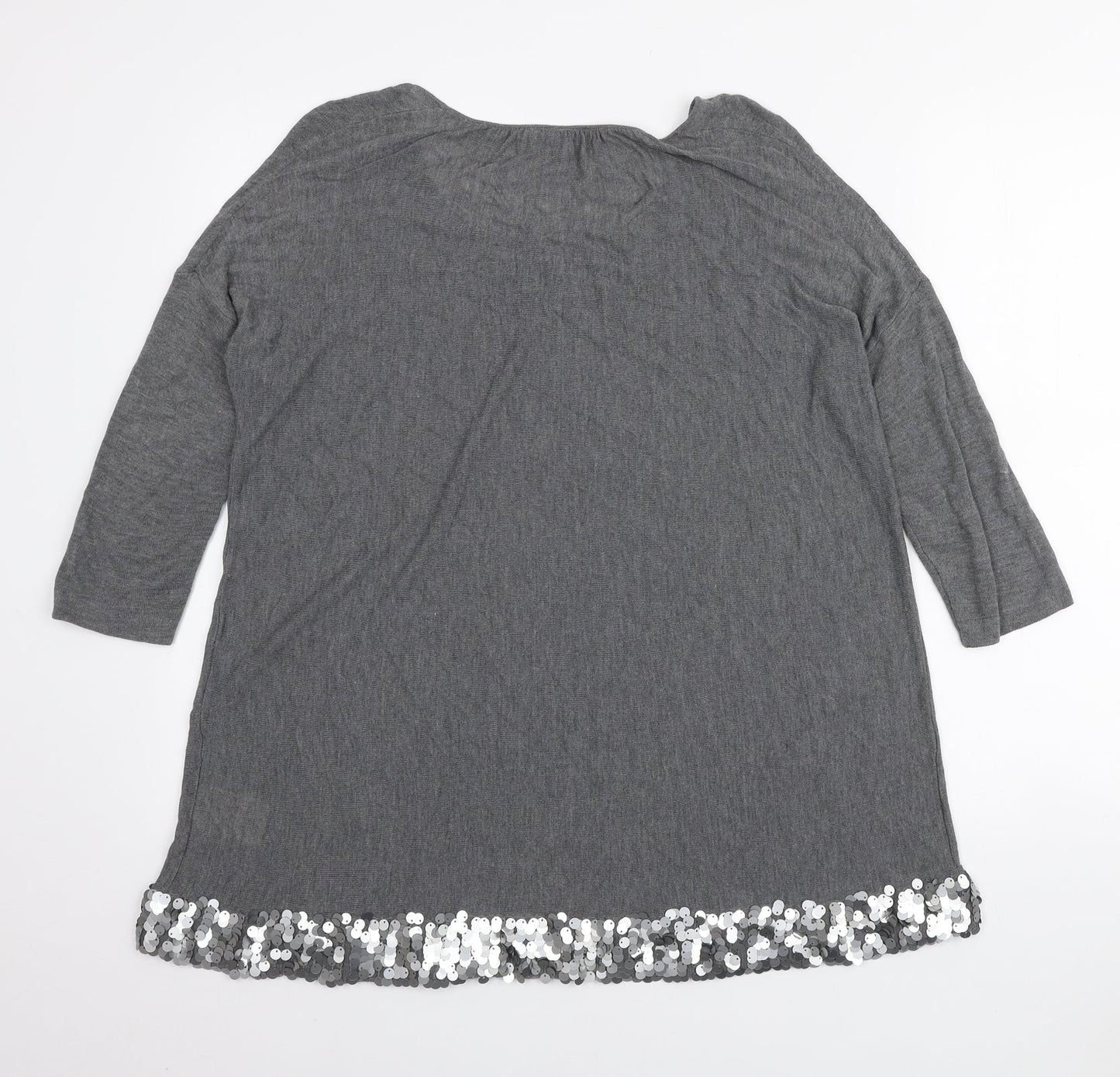 Womens UK Size S Phase Eight Grey Basic Blouse
