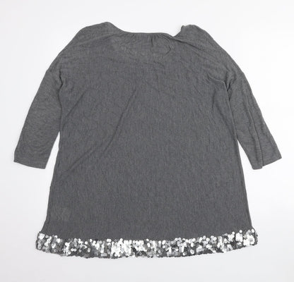 Womens UK Size S Phase Eight Grey Basic Blouse