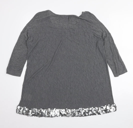 Womens UK Size S Phase Eight Grey Basic Blouse