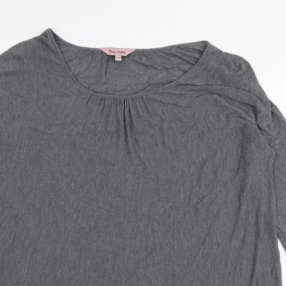 Womens UK Size S Phase Eight Grey Basic Blouse