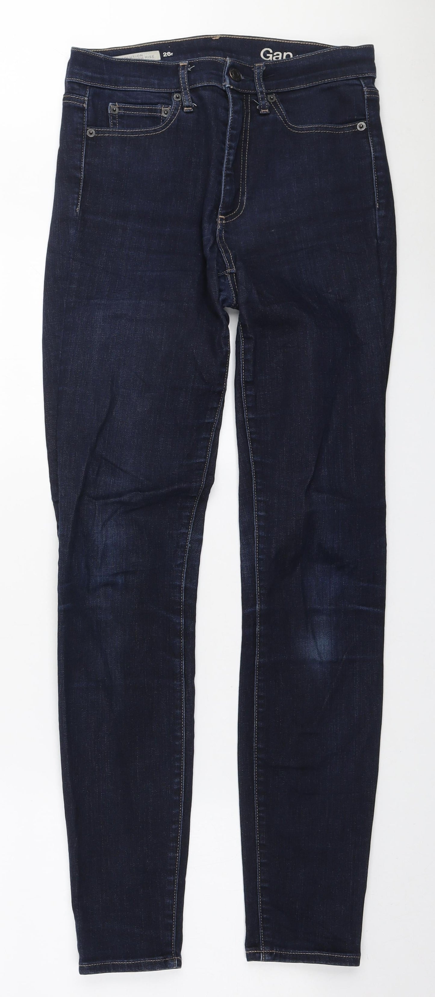 Gap Womens Blue Polyester Skinny Jeans Size 26 in L30 in Regular Zip