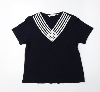 Womens UK Size M EWM Blue Basic Blouse