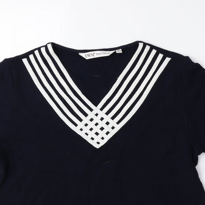 Womens UK Size M EWM Blue Basic Blouse