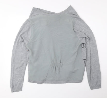 Womens UK Size 14 Per Una Grey Cardigan Jumper