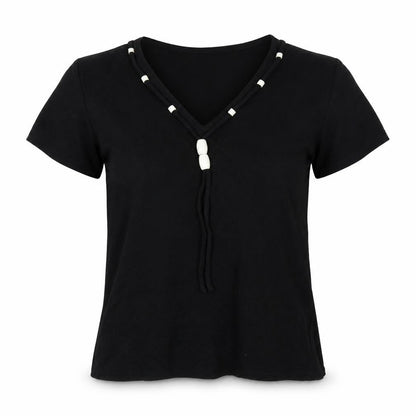 Womens UK Size M EWM Black Basic Blouse