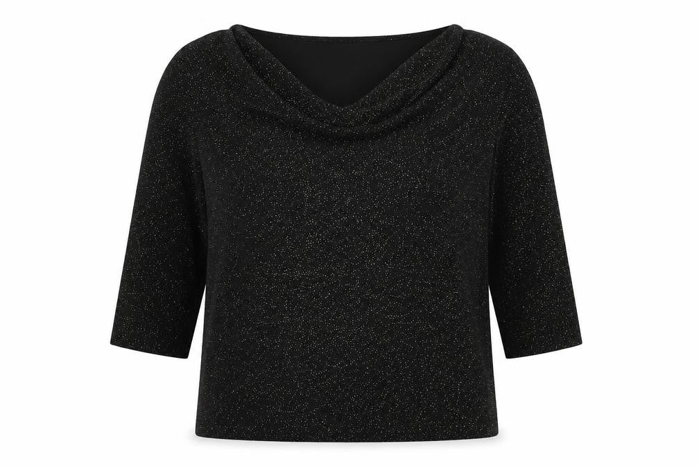 Womens UK Size L Anna Rose Black Basic Blouse