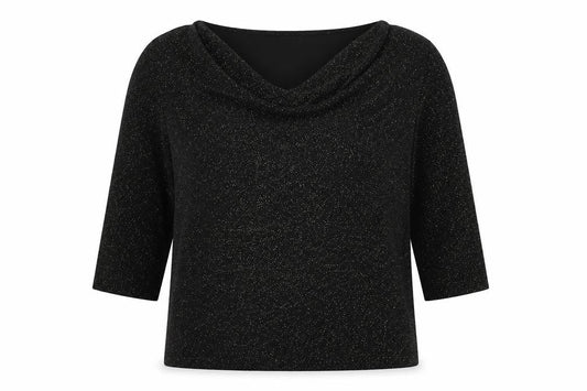 Womens UK Size L Anna Rose Black Basic Blouse