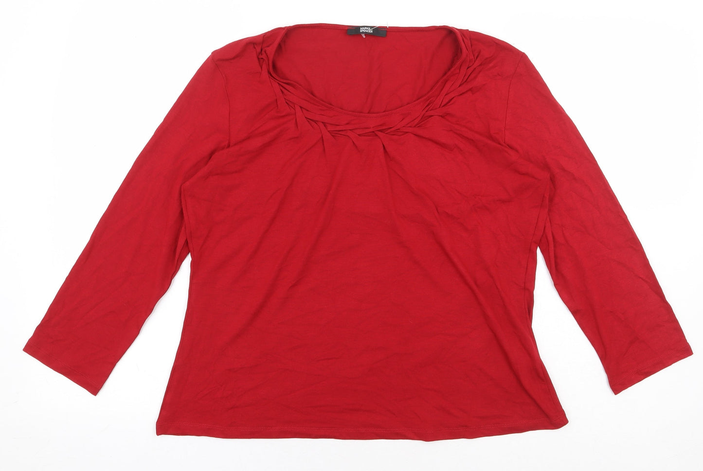 Womens UK Size 10 Marks and Spencer Red Basic Blouse