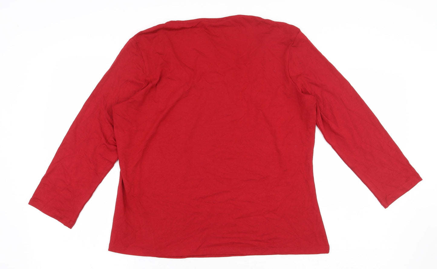 Womens UK Size 10 Marks and Spencer Red Basic Blouse