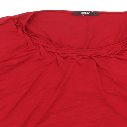 Womens UK Size 10 Marks and Spencer Red Basic Blouse
