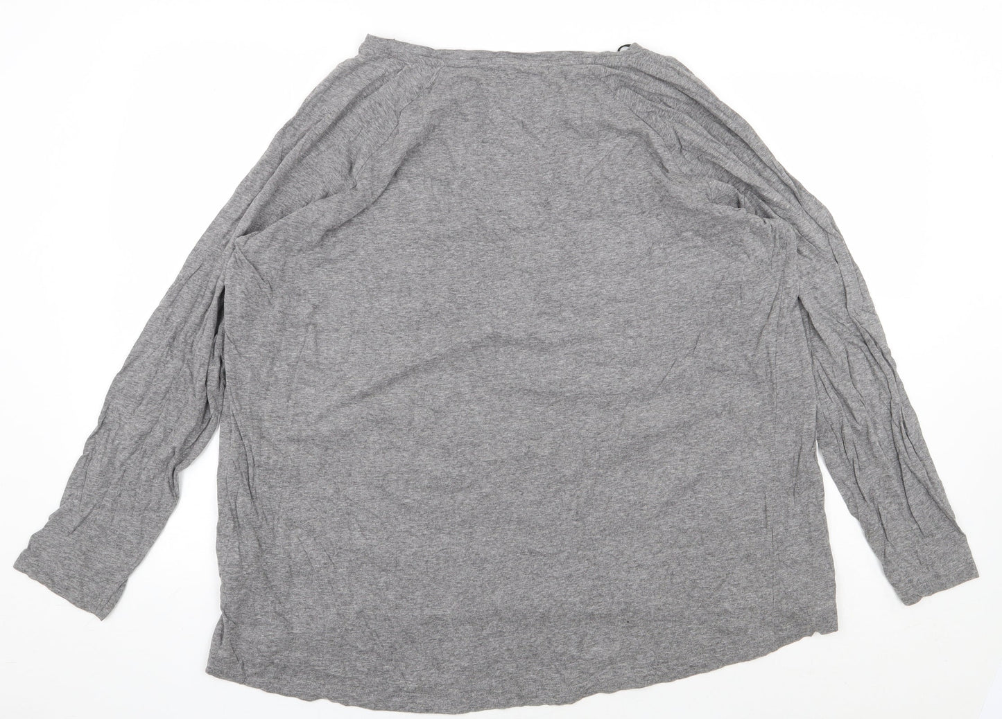 Womens UK Size XL Rainbow Grey Basic T-Shirt