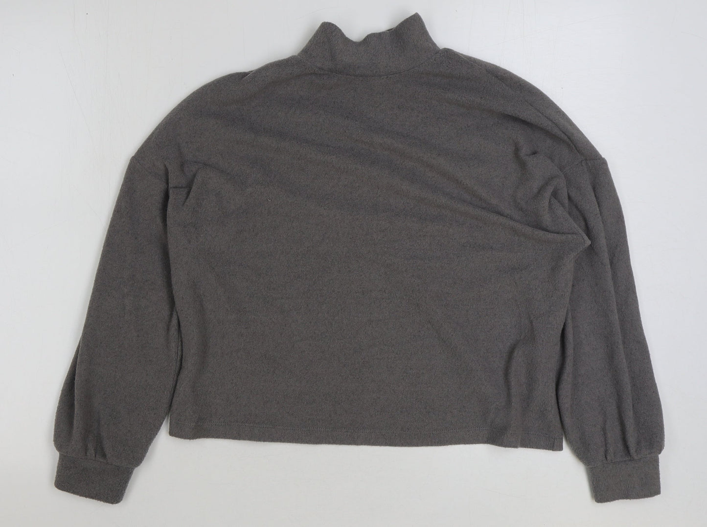 New Look Womens Grey Polyester Pullover Sweatshirt Size S Pullover