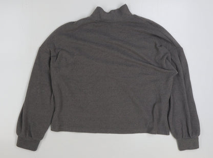 New Look Womens Grey Polyester Pullover Sweatshirt Size S Pullover