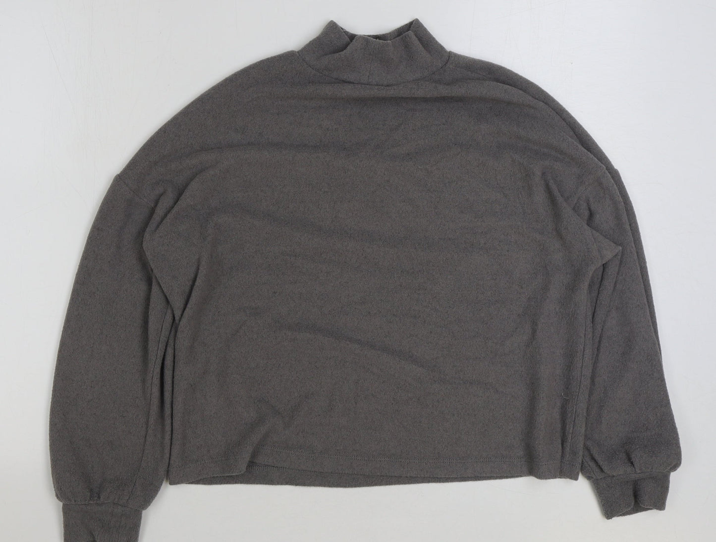 New Look Womens Grey Polyester Pullover Sweatshirt Size S Pullover