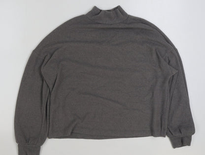 New Look Womens Grey Polyester Pullover Sweatshirt Size S Pullover