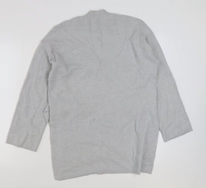 TU Womens Grey Round Neck Acrylic Pullover Jumper Size 14