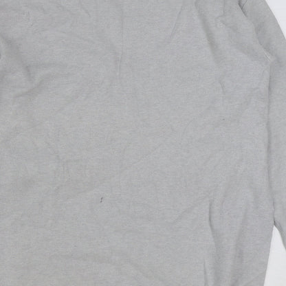 TU Womens Grey Round Neck Acrylic Pullover Jumper Size 14