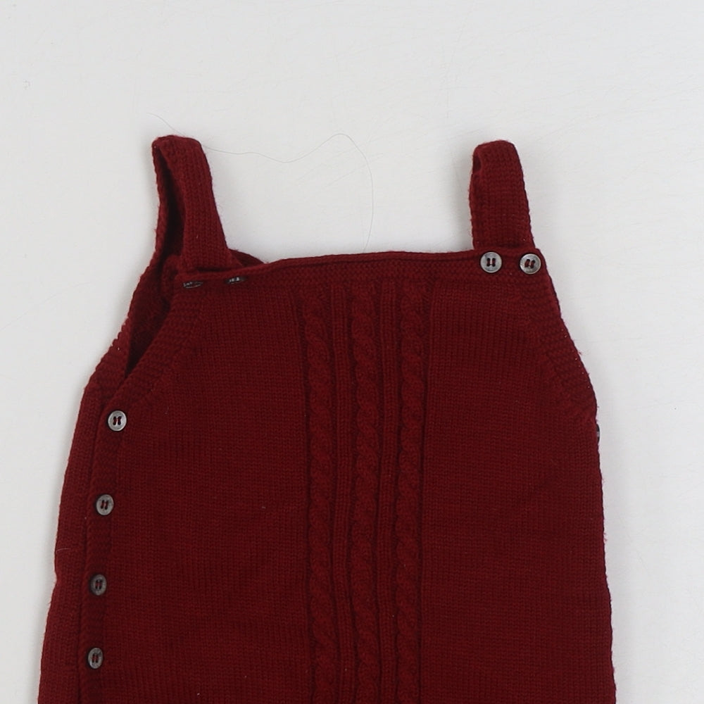 Wedoble Baby Red Acrylic Bodysuit Outfit/Set Size 24 Months Button