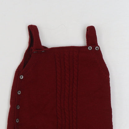 Wedoble Baby Red Acrylic Bodysuit Outfit/Set Size 24 Months Button