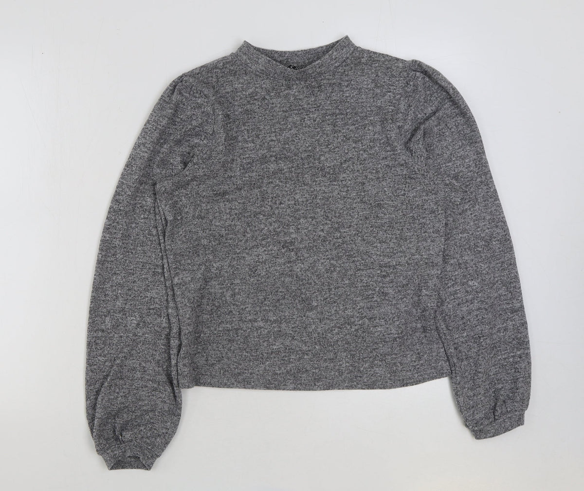 New Look Womens Grey Polyester Pullover Sweatshirt Size M Pullover