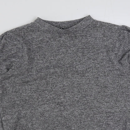 New Look Womens Grey Polyester Pullover Sweatshirt Size M Pullover