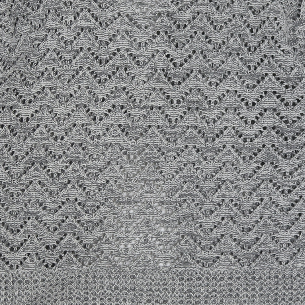 Voguish Womens Grey Round Neck Acrylic Cardigan Jumper Size S