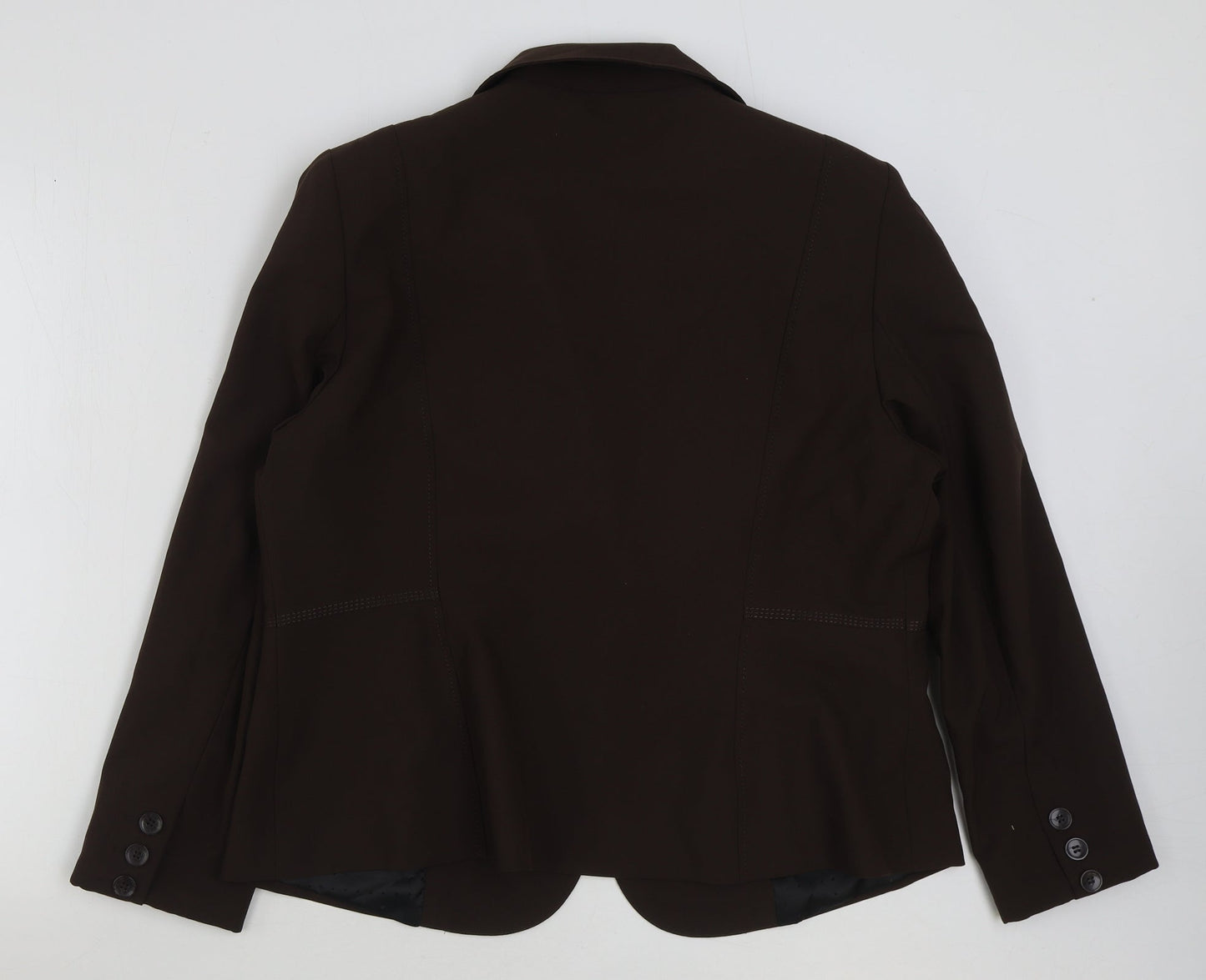 South Womens Brown Polyester Jacket Blazer Size 20
