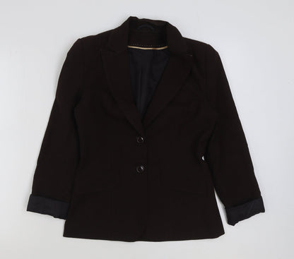 Dorothy Perkins Womens Brown Polyester Jacket Blazer Size 8
