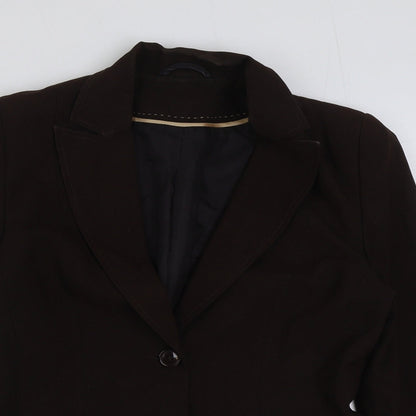 Dorothy Perkins Womens Brown Polyester Jacket Blazer Size 8