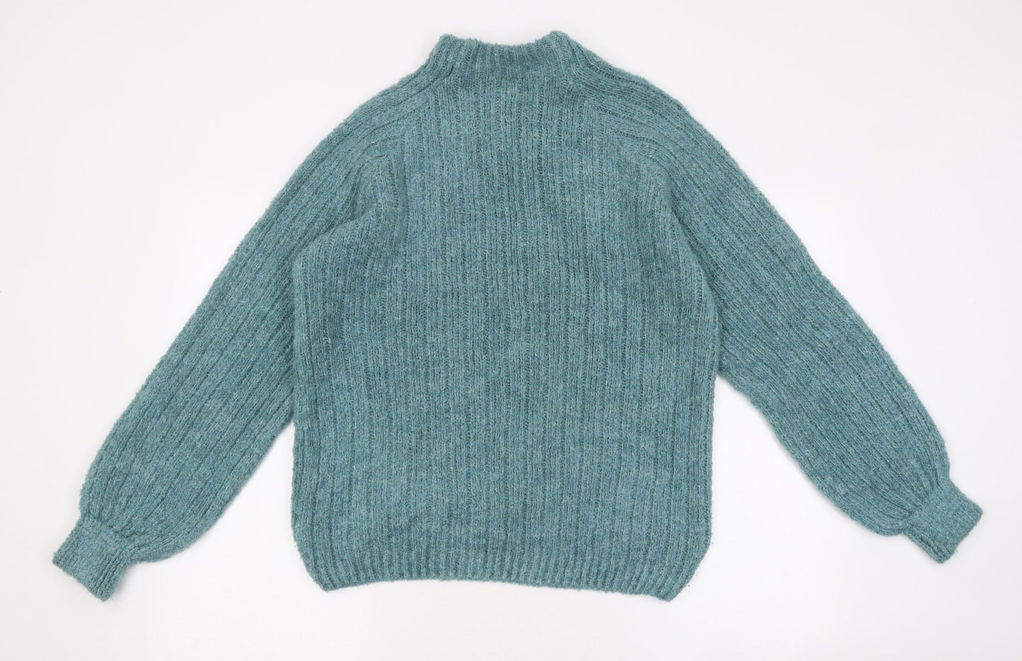 George Womens Green High Neck Polyester Pullover Jumper Size M