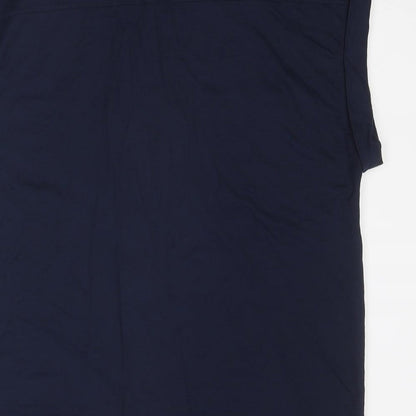 Womens UK Size 10 Marks and Spencer Blue Basic Button-Up