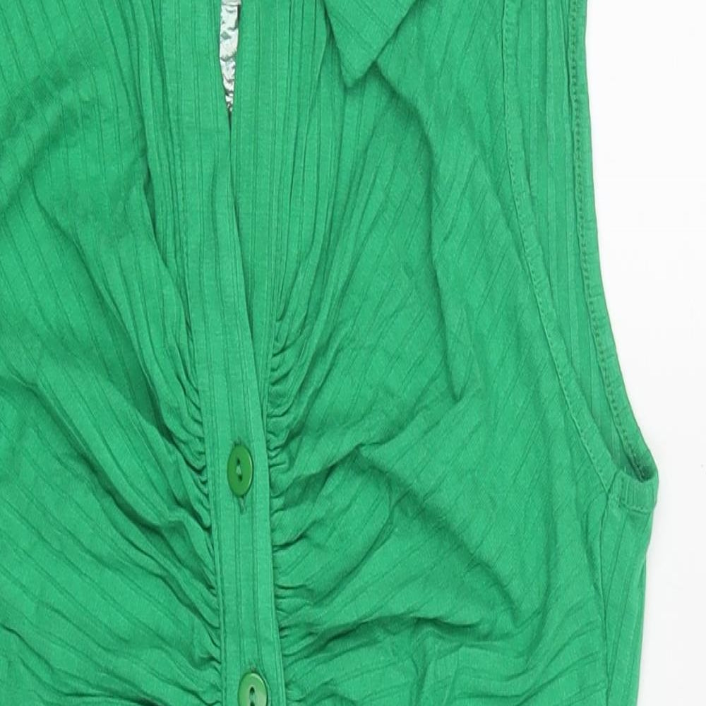 Select Womens Green Polyester Bodysuit One-Piece Size M Snap