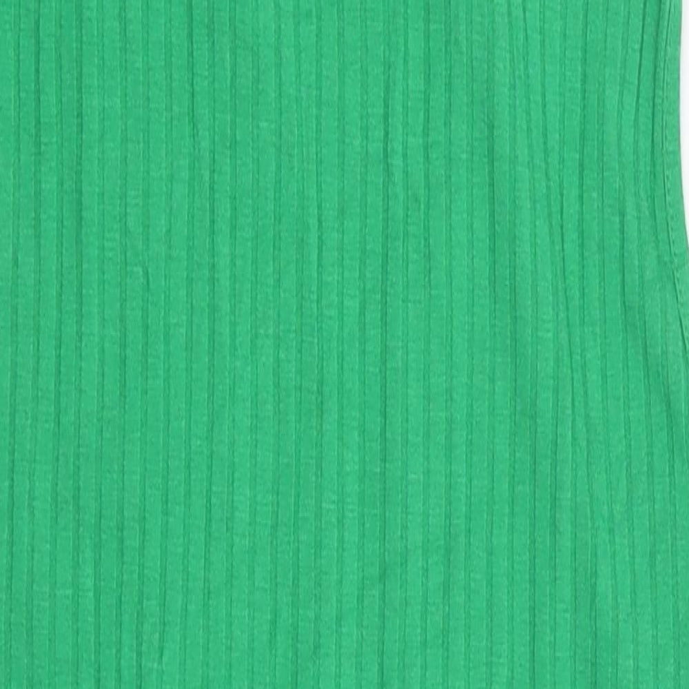 Select Womens Green Polyester Bodysuit One-Piece Size M Snap