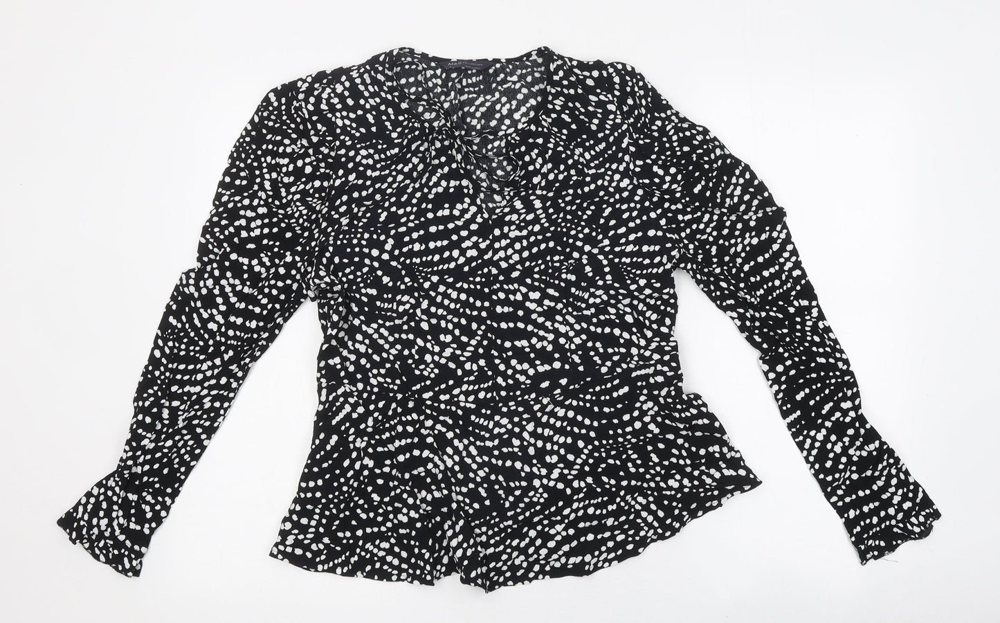 Womens UK Size 10 Marks and Spencer Black Basic Blouse