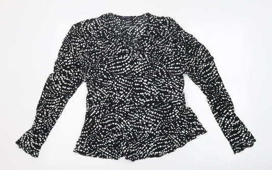 Womens UK Size 10 Marks and Spencer Black Basic Blouse