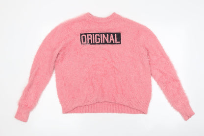 Womens UK Size M Marks and Spencer Pink Pullover Jumper