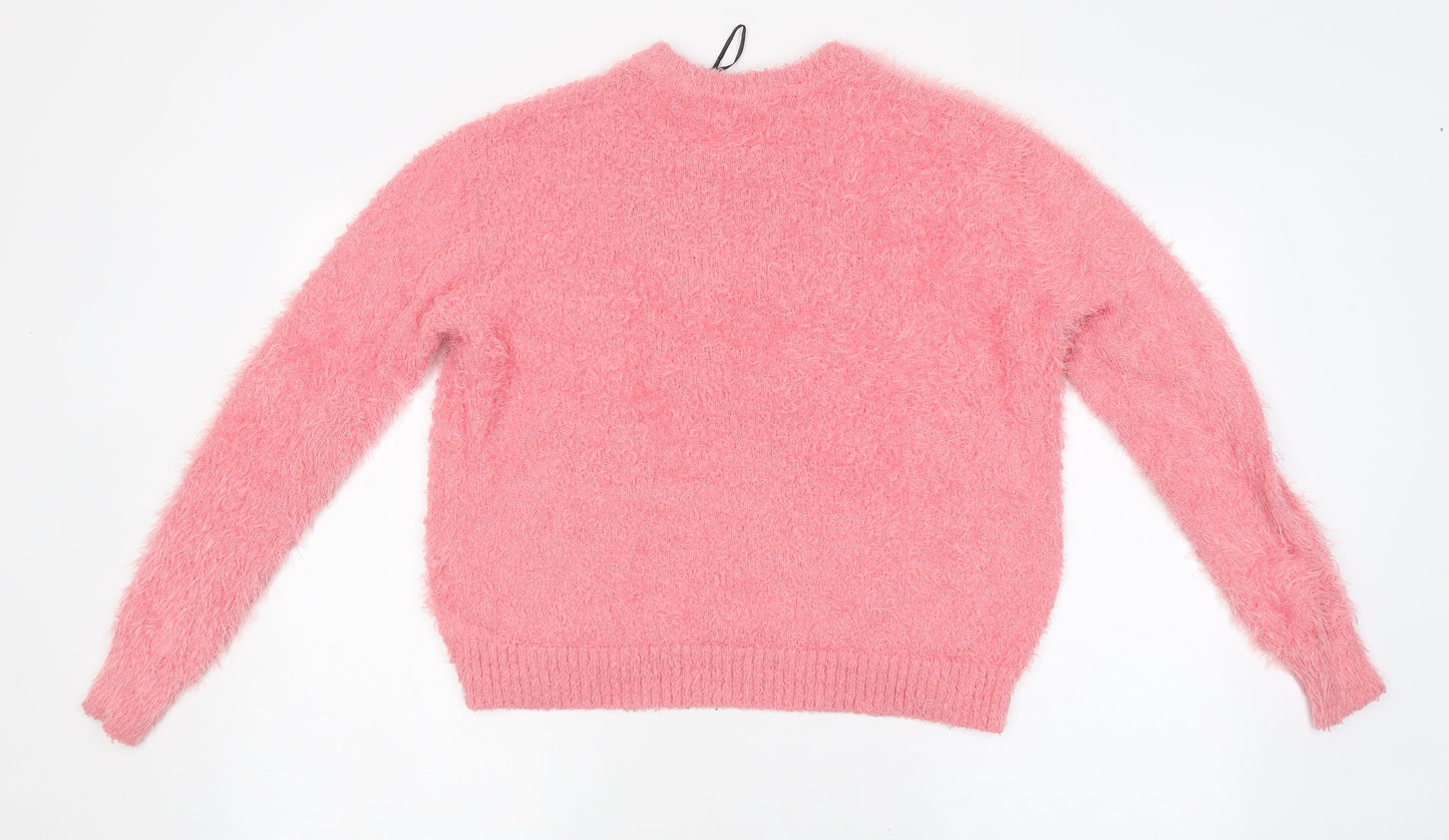 Womens UK Size M Marks and Spencer Pink Pullover Jumper