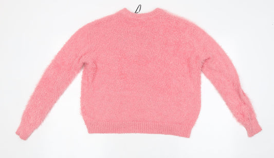 Womens UK Size M Marks and Spencer Pink Pullover Jumper